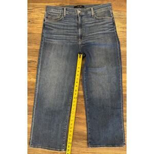 Joe's Jeans the Blake High-Rise Wide Leg Non-Distressed Crop, 34, Blue